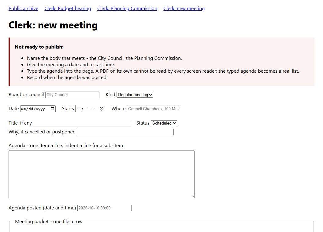 Docketline: another of its screens