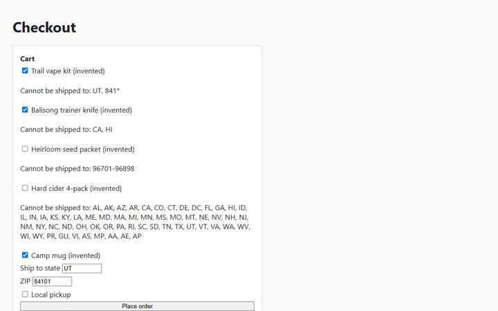 Embargo: its own screen