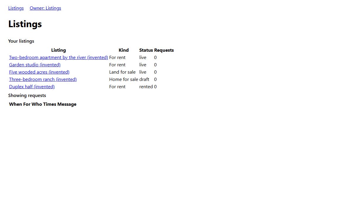 Tenancy: another of its screens